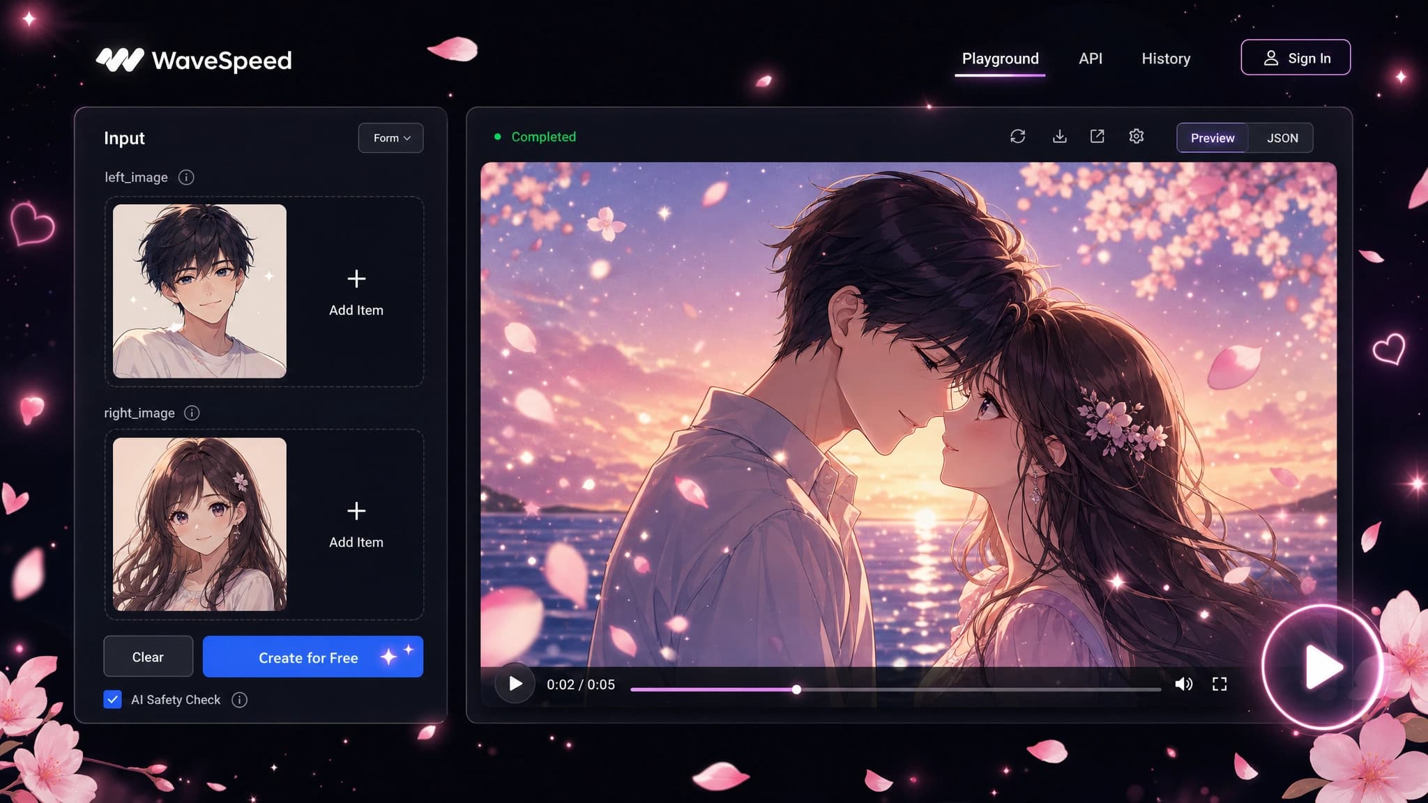 Create Kissing Scenes